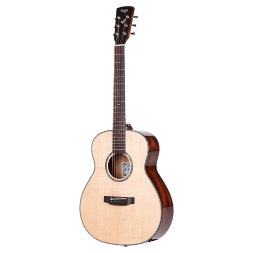 Saga CC1 All Solid Top Small Body Acoustic Guitar 36" Natural Finish