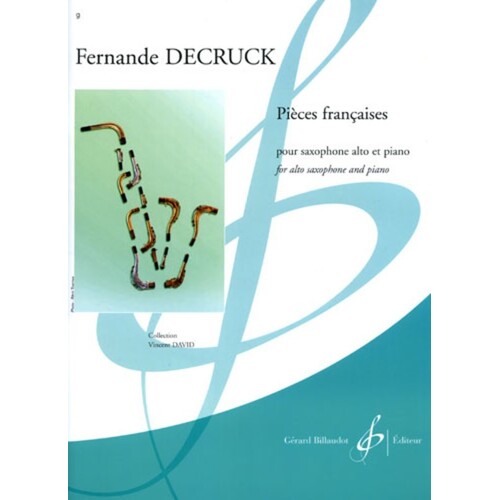 Decrick - Pieces Francaises Alto Sax/Piano (Softcover Book)