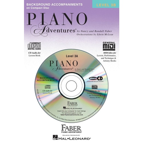 Piano Adventures Lesson Book 3B CD Only 2nd Ed Book