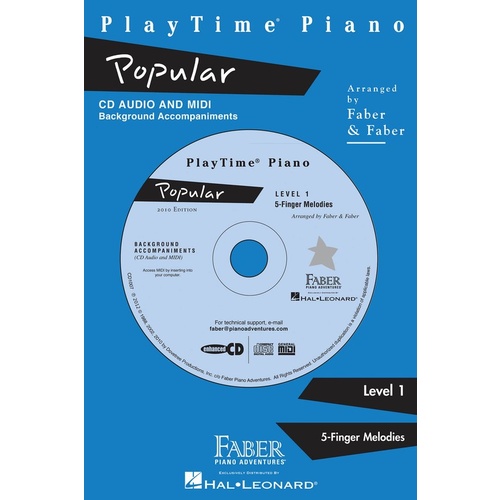 Play Time Piano Popular Level 1 CD Book