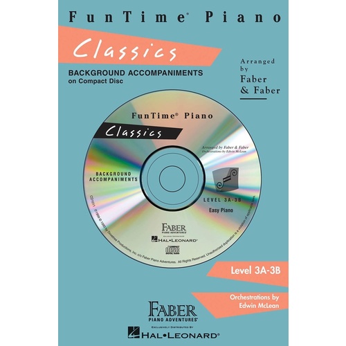 Fun Time Piano Classics CD Level 3A - 3B Book