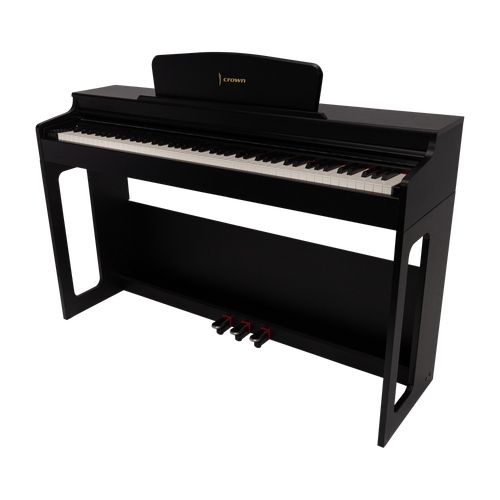 Crown CDP-906-BLK Upright 88-Key Weighted Digital Piano in Black