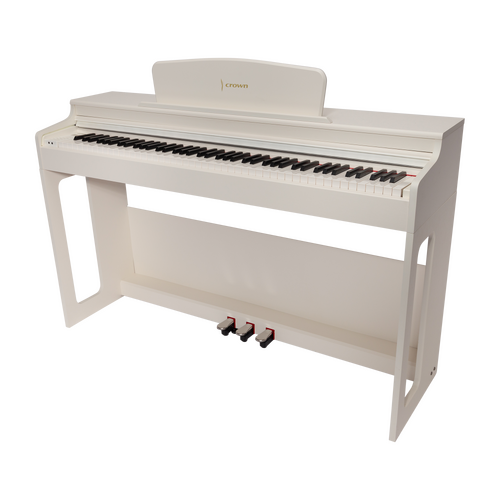 Crown CDP-906 Black Upright 88-Key Weighted Digital Piano with French Dream Sound Engine and 660 Tones