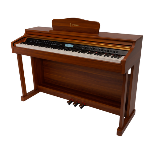 Crown CDP-913-WDG Upright 88-Key Weighted Digital Piano Woodgrain Finish