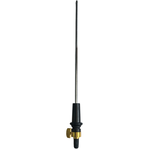 Opus Cello Endpin with Gold Adjustable Screw, 40cm Rod Length, Black Rubber Stopper, 50cm Overall Length