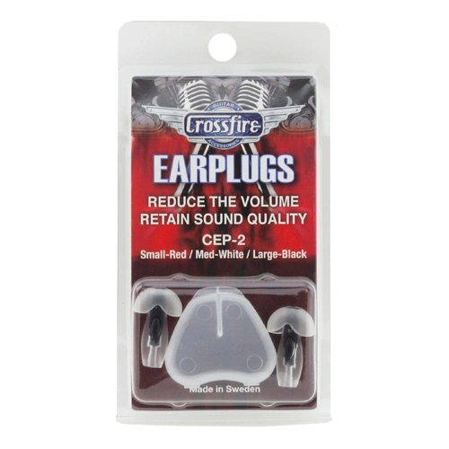 Crossfire Deluxe Earplugs Large Black CEP-2-LGE