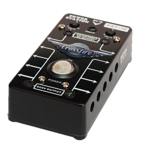 Crossfire CF-PST-10 10-Port Effects Pedal Power Supply with 8 x 9V and 2 x Adjustable Outputs