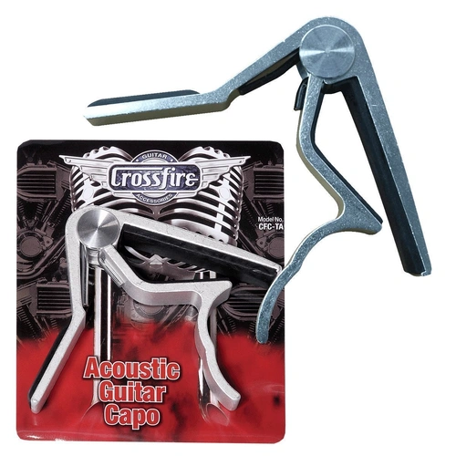Crossfire Trigger-Style Acoustic Guitar Capo - Nickel for Steel String Guitars