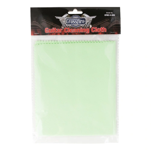 Crossfire Microfibre Guitar Polish Cloth CFMC-5 Green
