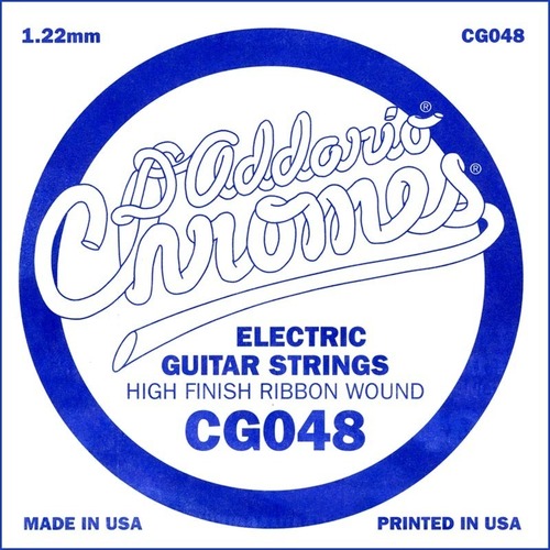 D'Addario CG048 Flat Wound Electric Guitar Single String, .048