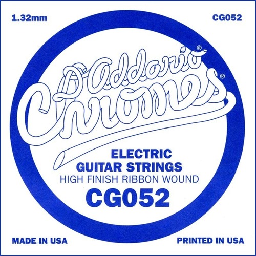 D'Addario CG052 Flat Wound Electric Guitar Single String, .052