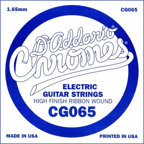 D'Addario CG065 Flat Wound Electric Guitar Single String, .065