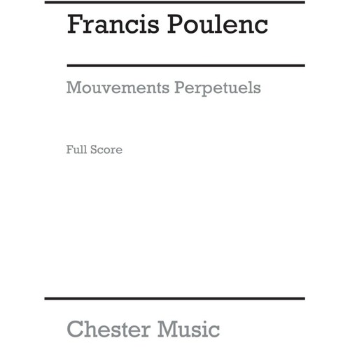 Poulenc - Mouvements Perpetuels Full Score