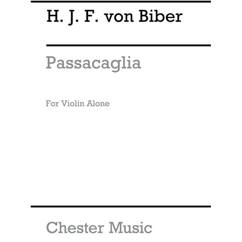 Biber - Passacaglia For Violin Solo (Pod) (Softcover Book)