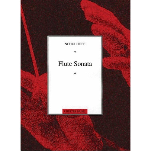 Schulhoff Flute Sonata for Flute and Piano, 12 Pages, Chester Music
