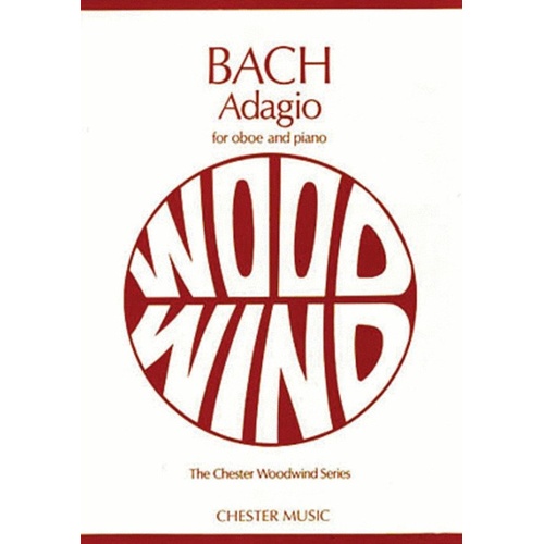 Bach - Adagio For Oboe/Piano (Softcover Book)