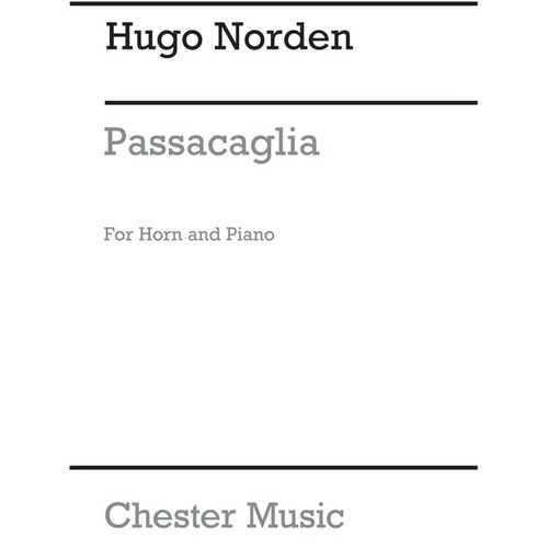 Norden - Passacaglia For Horn/Piano (Pod) (Softcover Book)