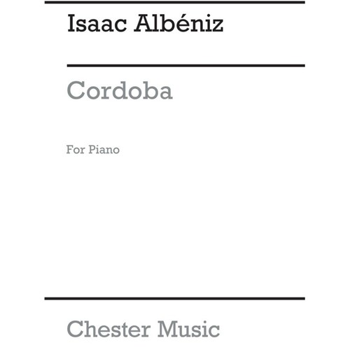 Albeniz - Cordoba For Piano (Softcover Book)