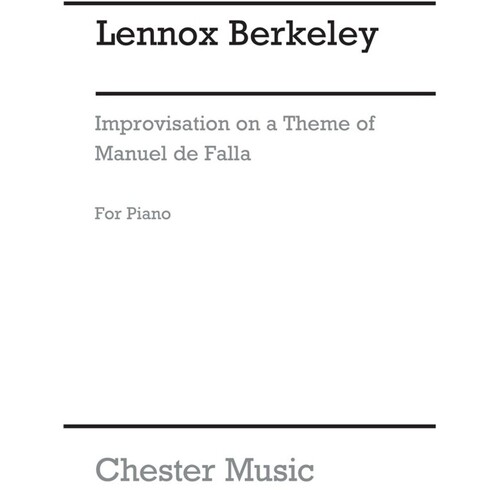 Berkeley - Improvisation On Theme Of De Falla Piano (Pod) (Softcover Book)