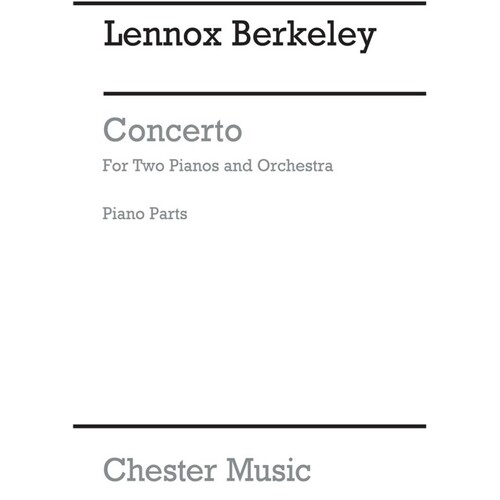 Berkeley - Concerto For 2 Pianos And Orch Op 30 Piano Parts (Softcover Book)