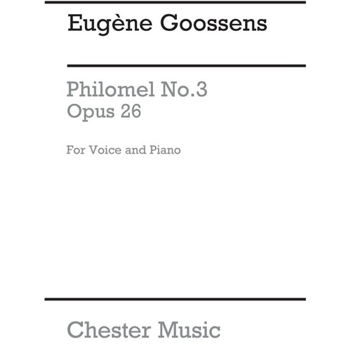 Goossens - Philomel Op 26 No 3 Medium Voice/Piano (Pod) (Softcover Book)