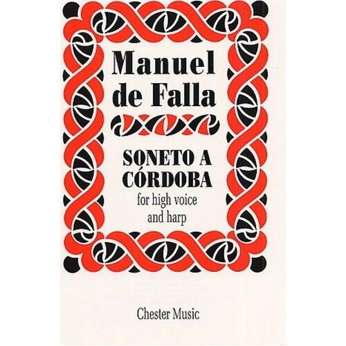 Falla - Soneto A Cordoba High Voice/Harp (Softcover Book)