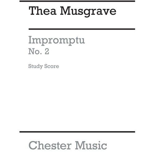 Thea Musgrave Impromptu No 2 Study Score