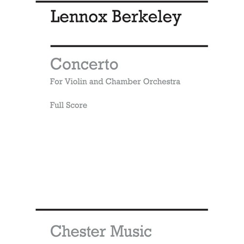 Berkeley Concerto Violin/Orch P/Score(Ar (Softcover Book)