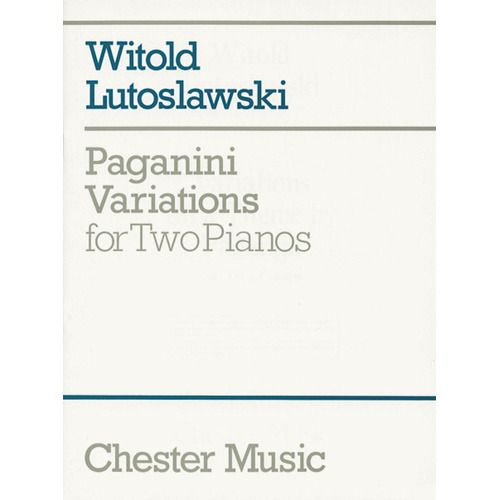 Lutoslawski Paganini Variations 2 Pianos (Softcover Book)