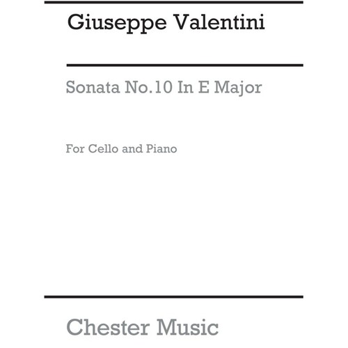 Valentini Sonata N.10 Cello/Piano(V.C.E. (Softcover Book)