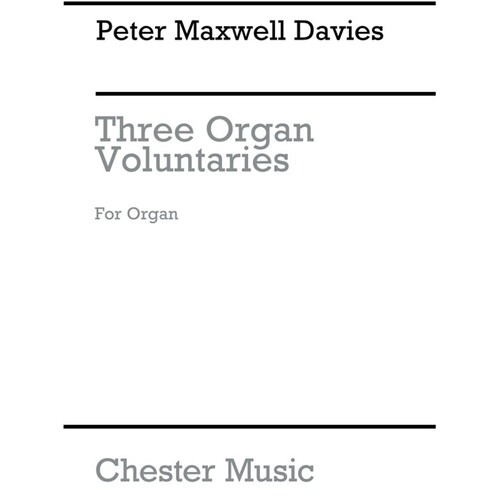 Maxwell Davies 3 Organ Voluntaries(Arc) (Softcover Book)