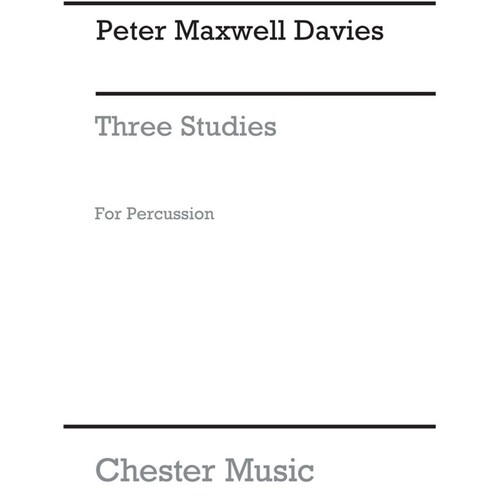Maxwell Davies 3 Studies Percussion (Music Score) Book
