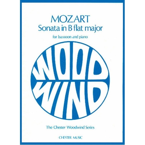 Mozart - Sonata in B Flat K 292 for Bassoon and Piano, Edited by William Waterhouse, 24 Pages