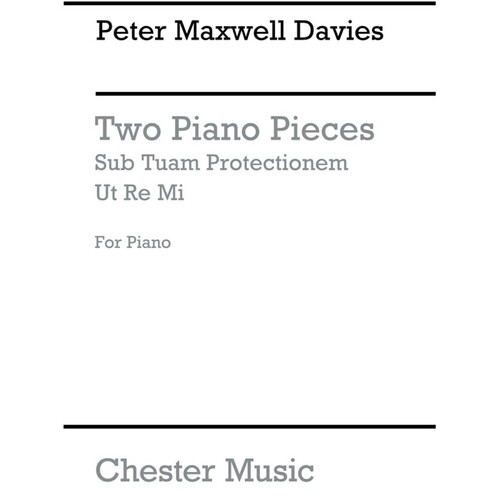 Maxwell Davies 2 Piano Pieces(Arc) (Softcover Book)