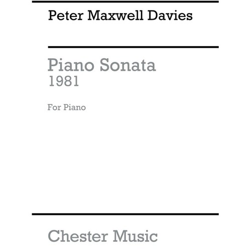 Maxwell Davies Piano Sonata (Softcover Book)