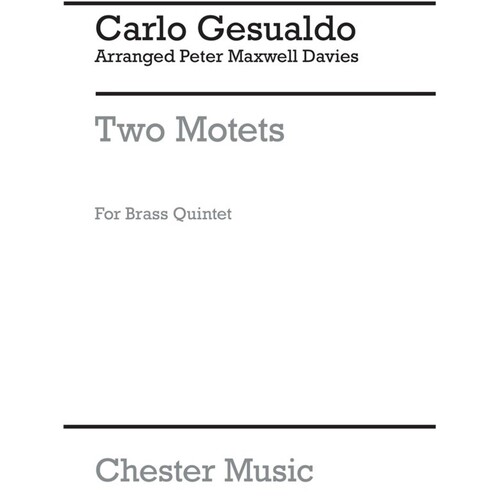Maxwell Davies Gesualdo 2 Motets Score