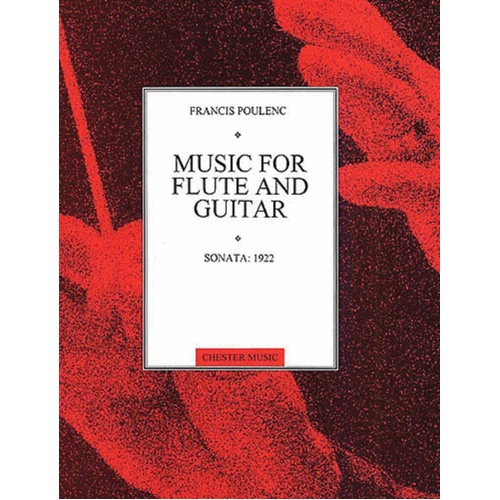 Poulenc Sonata 1922 Flute And Guitar (Softcover Book)