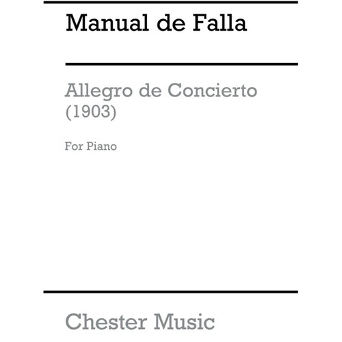 Falla Allegro De Concierto Piano (Softcover Book)