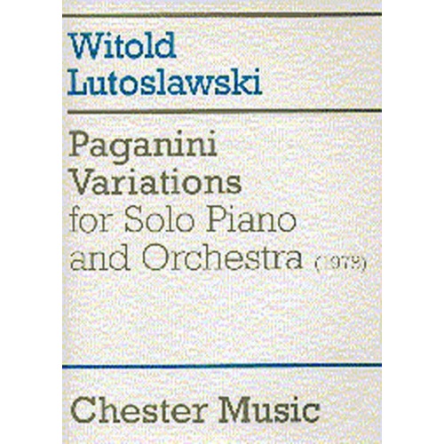 Lutoslawski Paganini Variation Solo Piano (Softcover Book)
