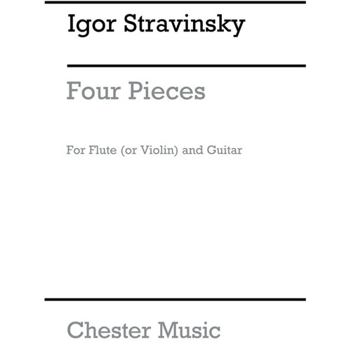 Stravinsky 4 Pieces Flute And Guitar (Softcover Book)