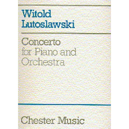Lutoslawski Piano Concerto Pocket Score Book