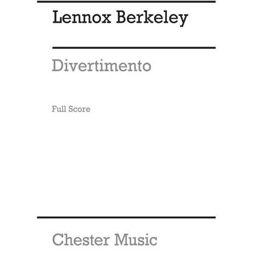 Divertimento Op 18 B Flat For Orchestra Score
