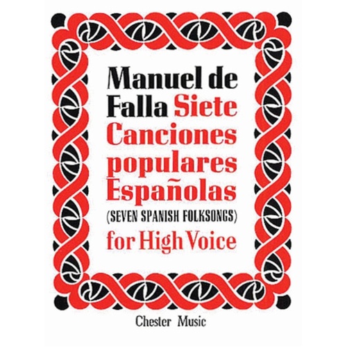 Falla 7 Pop Spanish Songs High Vce/Piano (Softcover Book)