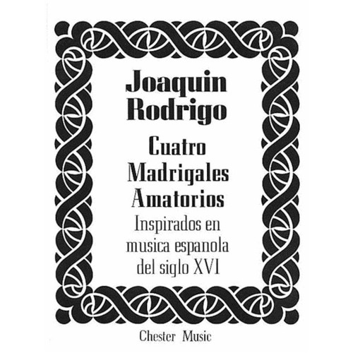 Rodrigo Cuatro Madrigales Med.Vce/Piano (Softcover Book)