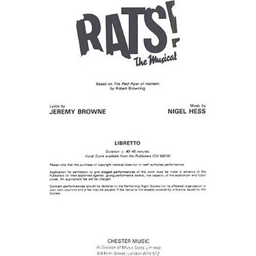 Rats Libretto (Softcover Book)