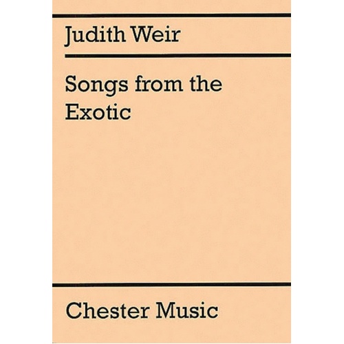 Weir Songs From The Exotic Med Vce/Piano (Softcover Book)