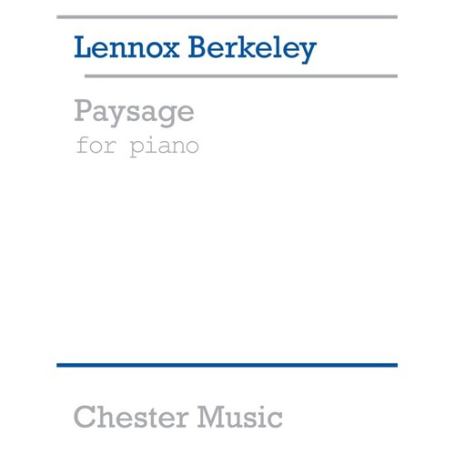 Berkeley Paysage Piano Solo (Softcover Book)
