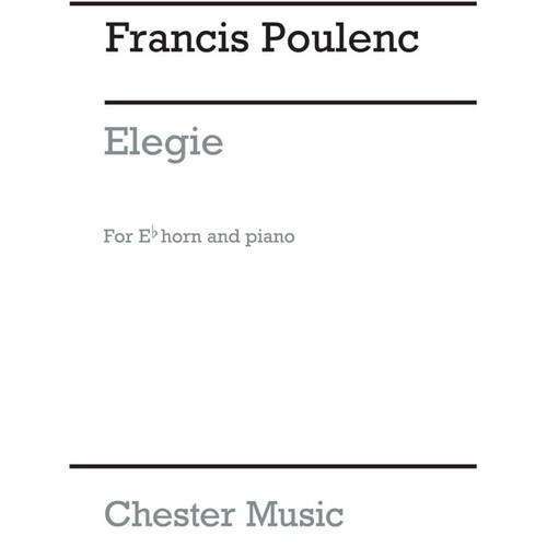 Poulenc Elegie For Eb Horn Solo Part(Arc (Softcover Book)