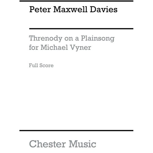 Maxwell Davies Threnody Pocket Score
