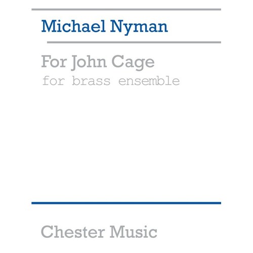 Nyman For John Cage Brass Ensemble Score Book